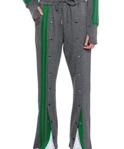 akira shop -akira shop acquainted snap front wide leg sweatpant grey 2 2