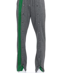 ACQUAINTED SNAP FRONT WIDE LEG SWEATPANT -akira shop acquainted snap front wide leg sweatpant grey 6 6