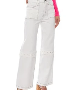 ADDY STUDDED HARDWARE RELAXED FIT JEANS