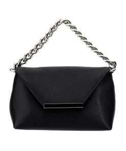ADELE BLACK SATIN PURSE