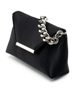 ADELE BLACK SATIN PURSE -akira shop adele black satin purse black 6 6