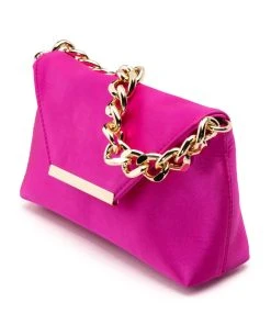 ADELE FUCHSIA SATIN PURSE -akira shop adele fuchsia satin purse fuchsia 6 6