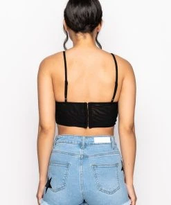 ADMIRE THE ARTWORK MESH UNDERWIRE BRALETTE -akira shop admire the artwork mesh underwire bralette black 10 10