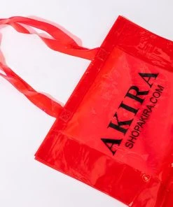 akira shop -akira shop akira pvc shopping bag red 3 3