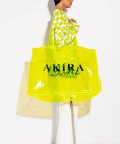 AKIRA PVC XXL SHOPPING BAG -akira shop akira pvc xxl shopping bag neon yellow 2 2 c1