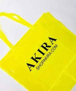 akira shop -akira shop akira pvc xxl shopping bag neon yellow 3 3