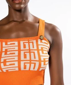 ALI SWEATER BRALETTE TOP -akira shop ali sweater bralette top orange multi 7 7