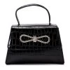 ALL NIGHT TOP HANDLE CROC EMBELLISHED BAG 1 ALL NIGHT TOP HANDLE CROC EMBELLISHED BAG -akira shop all night top handle chain bag black 2 2