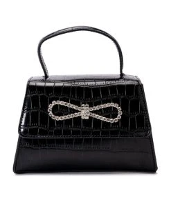 ALL NIGHT TOP HANDLE CROC EMBELLISHED BAG
