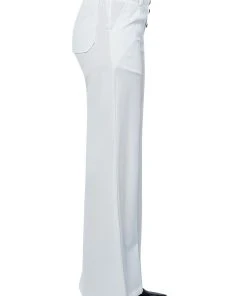 ALWAYS ON FAUX LEATHER CONTRAST TROUSER -akira shop always on faux leather contrast trouser white black 6 6