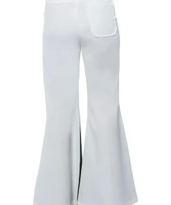 ALWAYS ON FAUX LEATHER CONTRAST TROUSER -akira shop always on faux leather contrast trouser white black 7 7