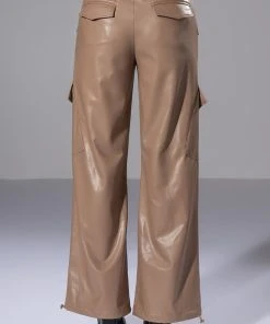 ALWAYS WINNING FAUX LEATHER CARGO PANTS IN BEIGE 16 ALWAYS WINNING FAUX LEATHER CARGO PANTS IN BEIGE -akira shop always winning faux leather cargo pants in beige beige 7 7