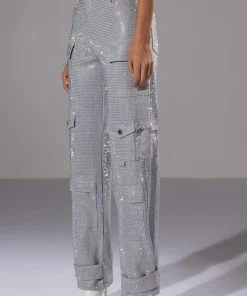 AMMO BONNE SOIREE RHINESTONE CARGO PANTS