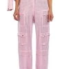 AMMO BONNE SOIREE RHINESTONE CARGO PANTS IN PINK -akira shop ammo bonne soiree rhinestone cargo pants pink 1 1