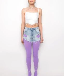 ANGEL BABE BEADED TRIM COWL NECK TANK -akira shop angel babe beaded trim cowl neck tank white 12 12