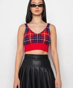 AS IF CROP KNIT BRALETTE 13 AS IF CROP KNIT BRALETTE -akira shop as if crop knit bralette red multi 4 4