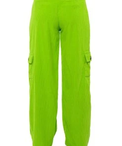 AVRIL TEXTURED WIDE LEG PANT 12 AVRIL TEXTURED WIDE LEG PANT -akira shop avril textured wide leg pant lime 5 5