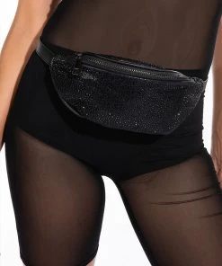 AZURE BLACK FANNY PACK -akira shop azure black fanny pack black 1 1