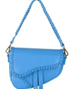 AZURE CROSS STITCH PU PURSE