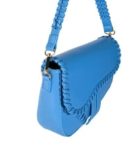 AZURE CROSS STITCH PU PURSE 8 AZURE CROSS STITCH PU PURSE -akira shop azure cross stitch pu purse blue 4 4