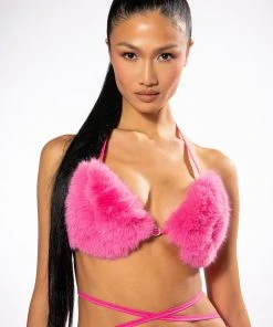 SUCH A DOLL FAUX FUR BRALETTE