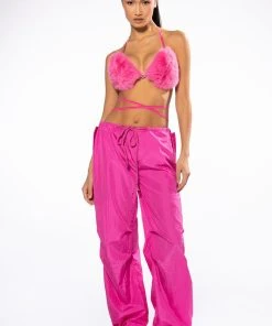 SUCH A DOLL FAUX FUR BRALETTE -akira shop barbz faux fur bralette pink 3 3