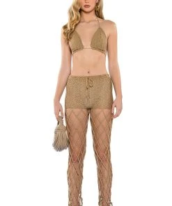 BEACHY KEEN KNIT CUTOUT PANTS 15 BEACHY KEEN KNIT CUTOUT PANTS -akira shop beachy keen knit cutout pants mocha 4 4 c1