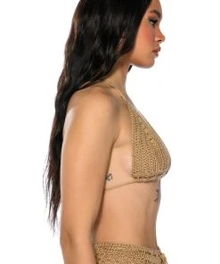 BEACHY KEEN KNIT HALTER CROP TOP