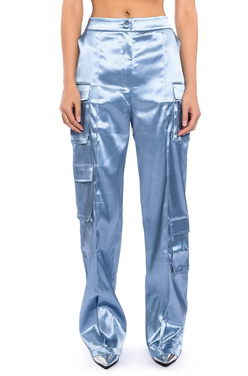 BEAUTY RAINS SATIN CARGO PANTS 3 BEAUTY RAINS SATIN CARGO PANTS