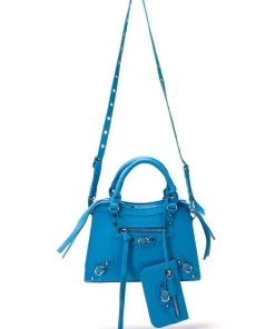BERNADETTA STRAPPY BLUE BAG