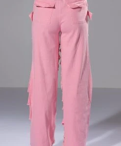 BESTIES FAVORITE DISTRESSED CARGO PANTS -akira shop besties favorite distressed cargo pants pink 7 7