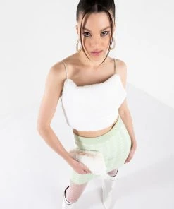 BIG SOFTIE RHINESTONE STRAP PLUSH CROP TOP 15 BIG SOFTIE RHINESTONE STRAP PLUSH CROP TOP -akira shop big softie rhinestone strap plush crop top white 4 4