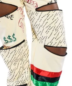 BLACK VILLAGE FOUNDATION ZIPPER DETAIL SWEATPANT 23 BLACK VILLAGE FOUNDATION ZIPPER DETAIL SWEATPANT -akira shop black village foundation zipper detail sweatpant beige multi 11 11