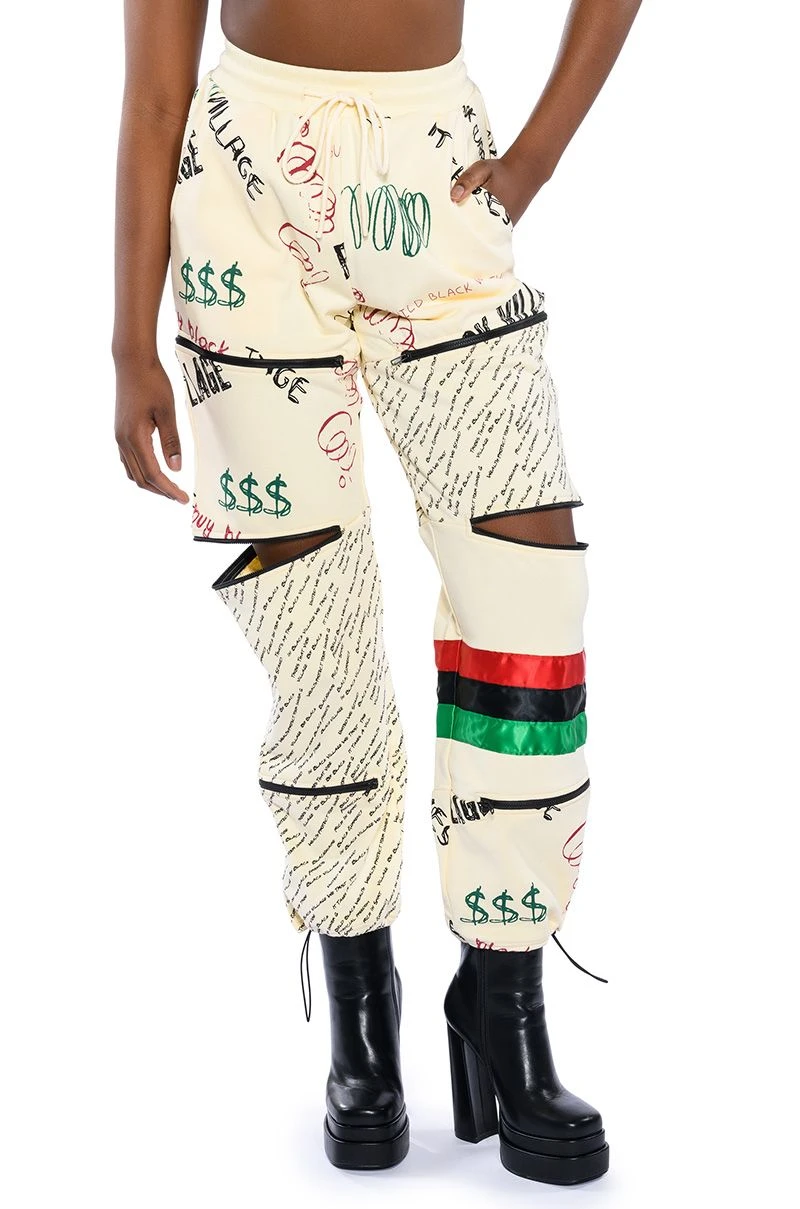 BLACK VILLAGE FOUNDATION ZIPPER DETAIL SWEATPANT 3 BLACK VILLAGE FOUNDATION ZIPPER DETAIL SWEATPANT