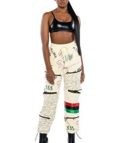 BLACK VILLAGE FOUNDATION ZIPPER DETAIL SWEATPANT 15 BLACK VILLAGE FOUNDATION ZIPPER DETAIL SWEATPANT -akira shop black village foundation zipper detail sweatpant beige multi 3 3