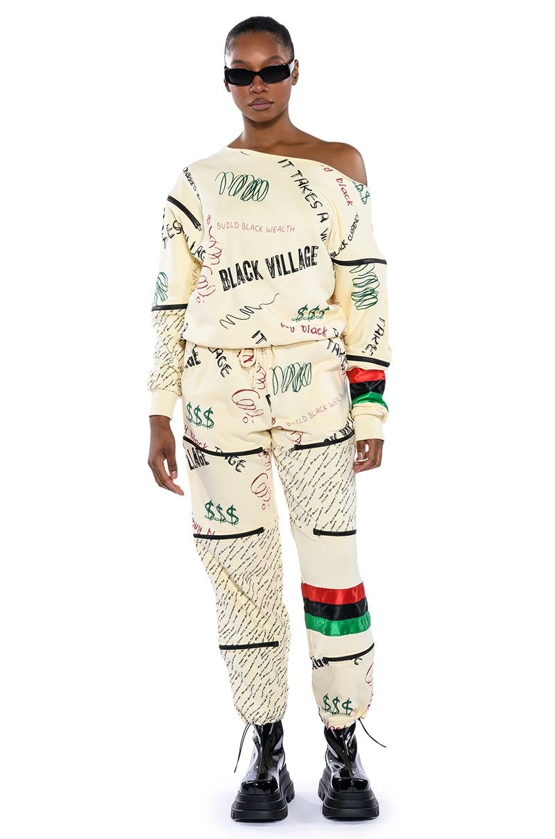 BLACK VILLAGE FOUNDATION ZIPPER DETAIL SWEATPANT 6 BLACK VILLAGE FOUNDATION ZIPPER DETAIL SWEATPANT - Image 4