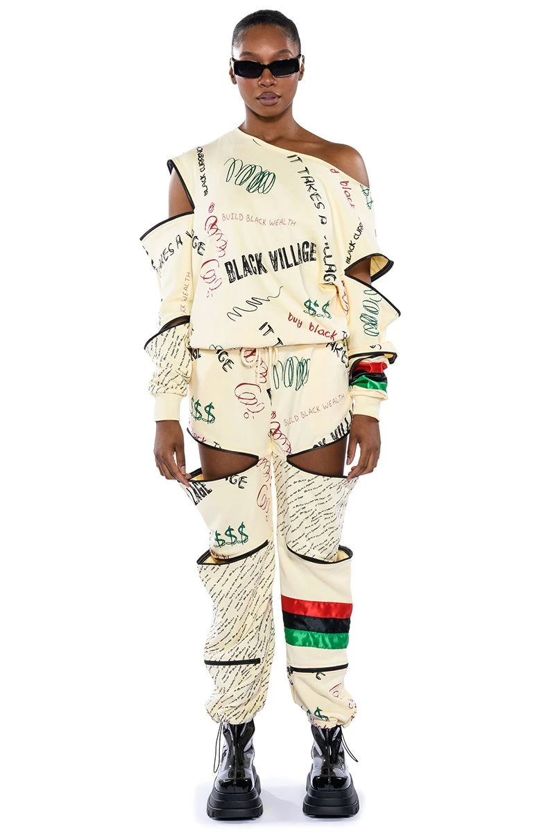 BLACK VILLAGE FOUNDATION ZIPPER DETAIL SWEATPANT 7 BLACK VILLAGE FOUNDATION ZIPPER DETAIL SWEATPANT - Image 5