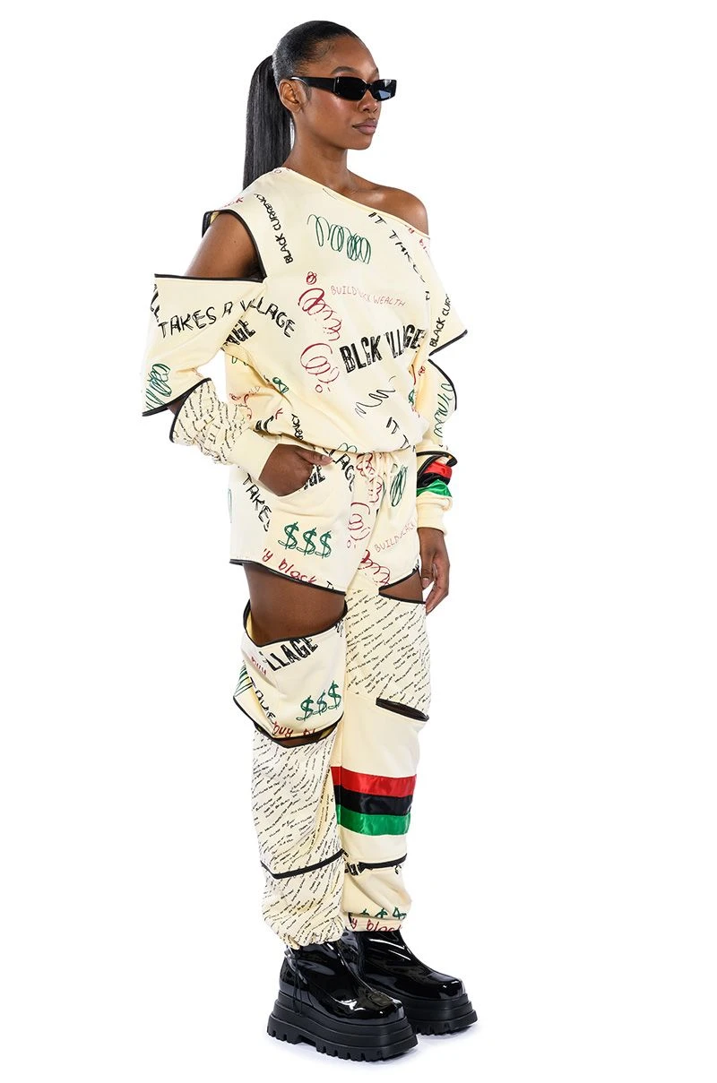 BLACK VILLAGE FOUNDATION ZIPPER DETAIL SWEATPANT 8 BLACK VILLAGE FOUNDATION ZIPPER DETAIL SWEATPANT - Image 6