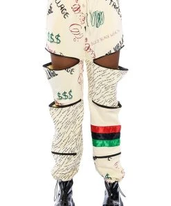 BLACK VILLAGE FOUNDATION ZIPPER DETAIL SWEATPANT 19 BLACK VILLAGE FOUNDATION ZIPPER DETAIL SWEATPANT -akira shop black village foundation zipper detail sweatpant beige multi 7 7