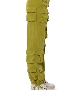 BLAKELY WIDE LEG CARGO PANT -akira shop blakely wide leg cargo pant green 6 6