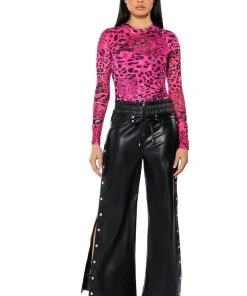 BLESSED MESS SIDE SNAP FAUX LEATHER PANTS 12 BLESSED MESS SIDE SNAP FAUX LEATHER PANTS -akira shop blessed mess side snap faux leather pants black 3 3