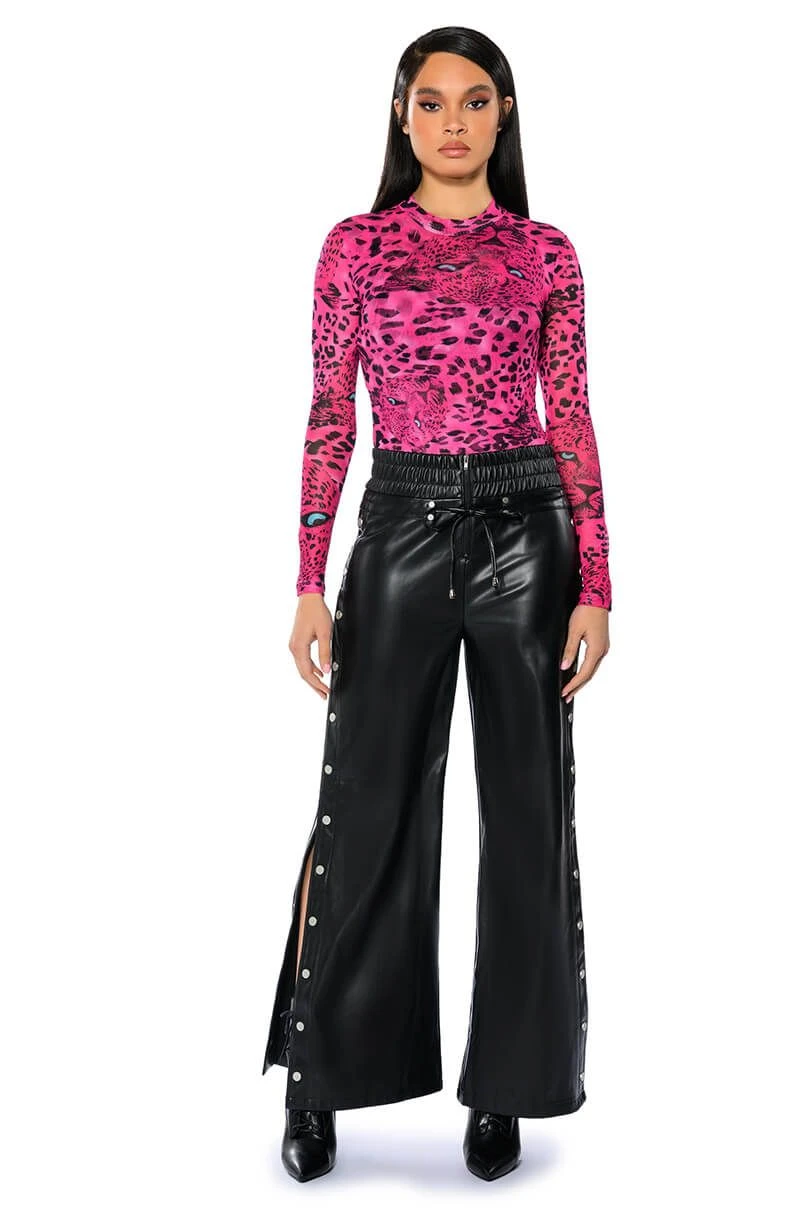 BLESSED MESS SIDE SNAP FAUX LEATHER PANTS 5 BLESSED MESS SIDE SNAP FAUX LEATHER PANTS - Image 3
