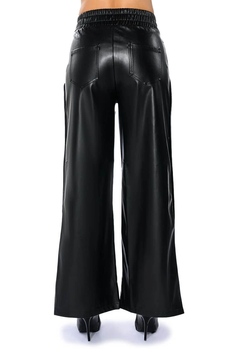 BLESSED MESS SIDE SNAP FAUX LEATHER PANTS 9 BLESSED MESS SIDE SNAP FAUX LEATHER PANTS - Image 7