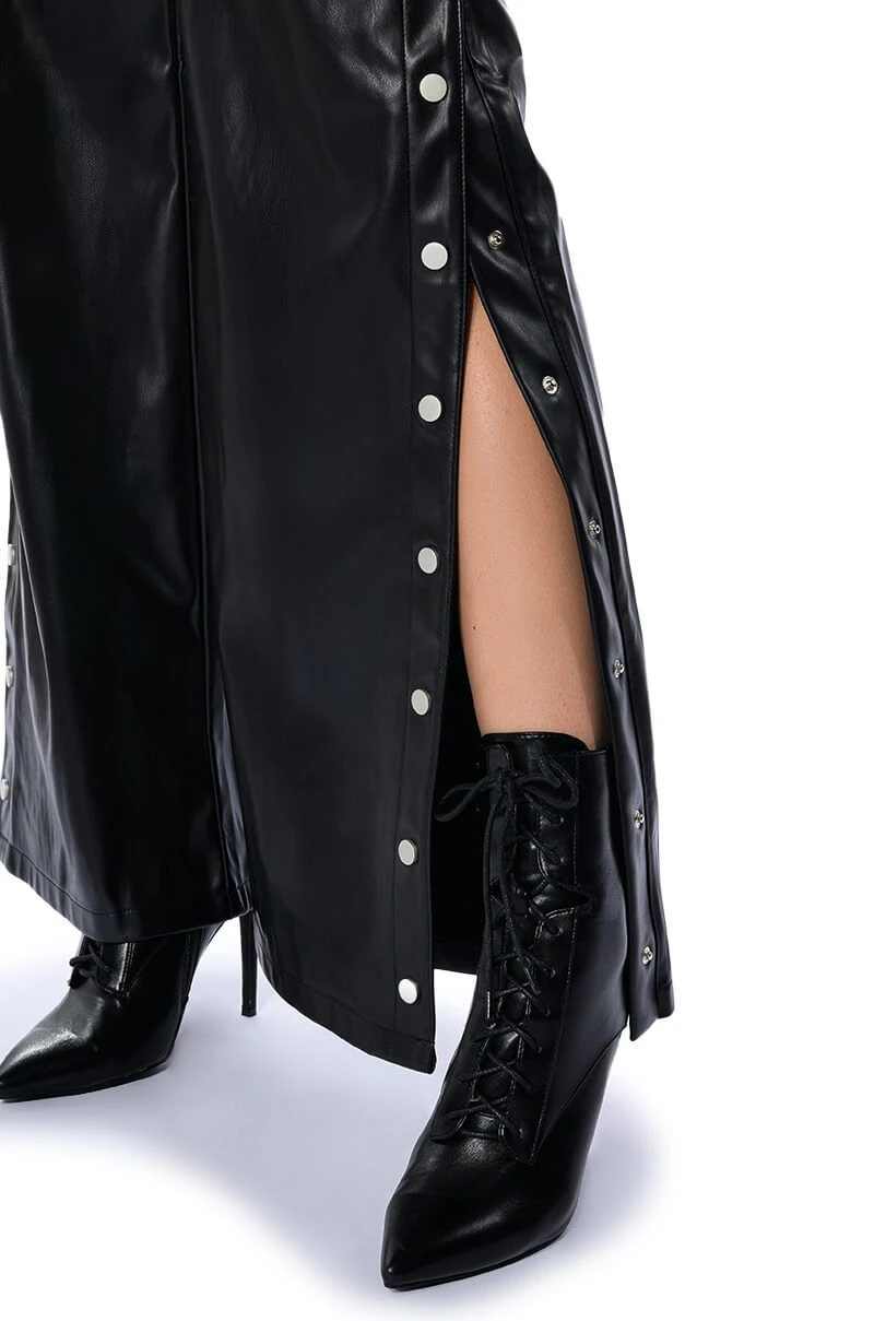 BLESSED MESS SIDE SNAP FAUX LEATHER PANTS 10 BLESSED MESS SIDE SNAP FAUX LEATHER PANTS - Image 8