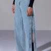 BLESSED MESS SIDE SNAP HIGH RISE JEANS
