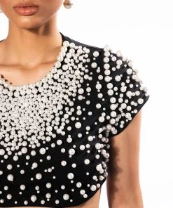 BLING IT ON EMBELLISHED T SHIRT -akira shop bling it on embellished t shirt black 6 6