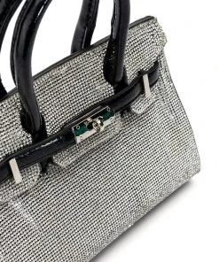 BLING IT OUT KELLY BAG -akira shop bling it out kelly bag black silver 5 5