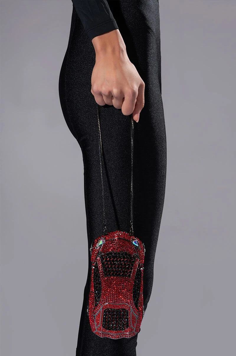 BLING RACE CAR RHINESTONE CLUTCH 3 BLING RACE CAR RHINESTONE CLUTCH
