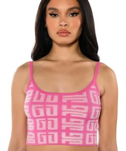 BLOWN AWAY CROPPED KNIT TANK TOP