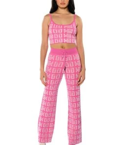 BLOWN AWAY WIDE LEG KNIT PANT 13 BLOWN AWAY WIDE LEG KNIT PANT -akira shop blown away wide leg knit pant pink 3 3